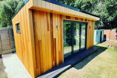 Garden office - 3 panel bi-fold doors